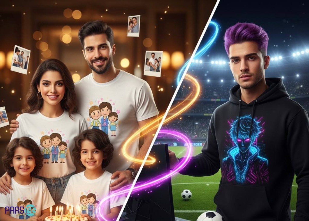 سفارش تیشرت و هودی با طرح دلخواه